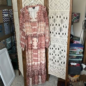 Mossimo Supply Co. Red and Cream Maxi Dress